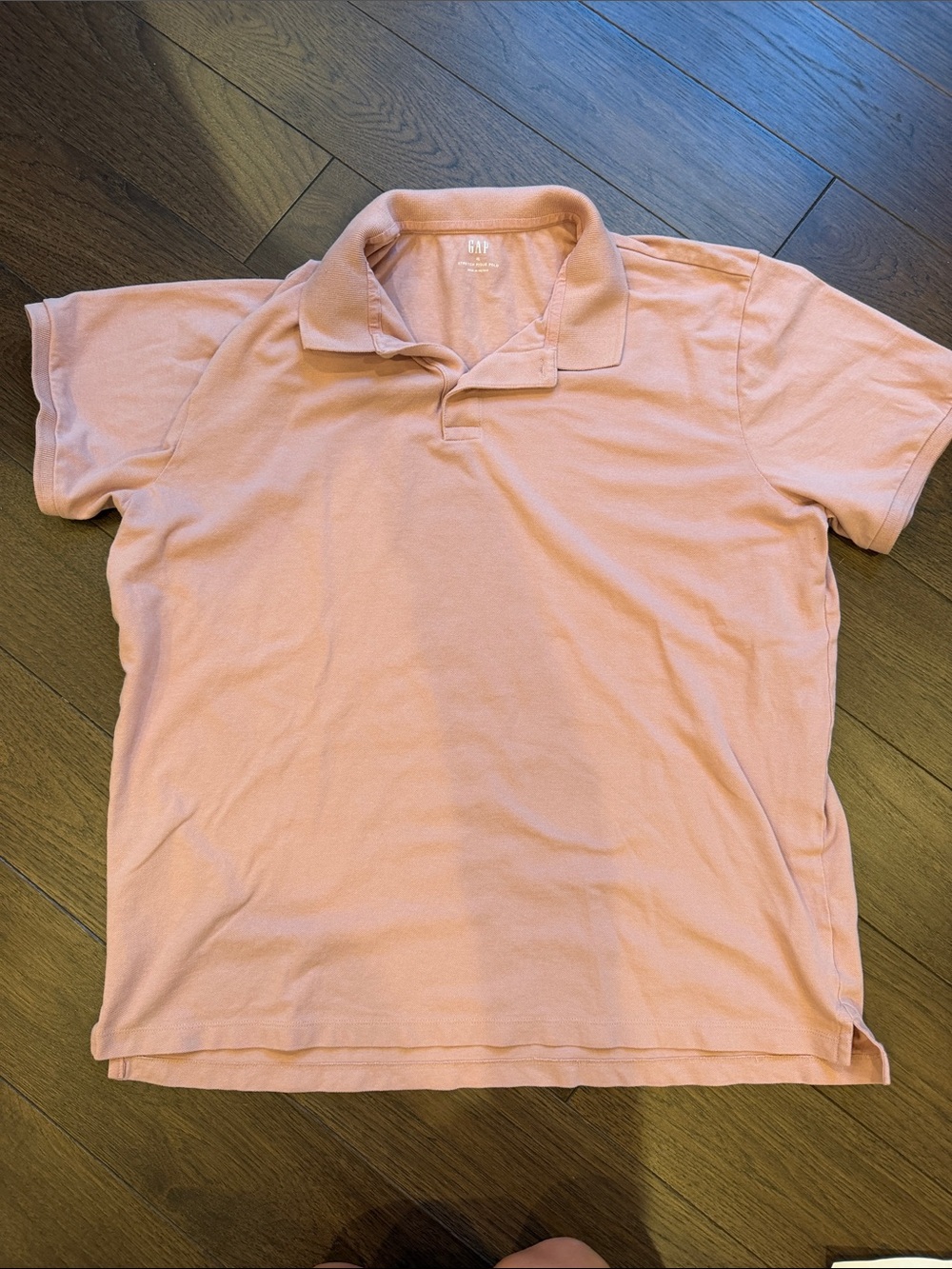 GAP Light Pink Men's Stretch Pique Polo Shirt in Size XL - C27-157